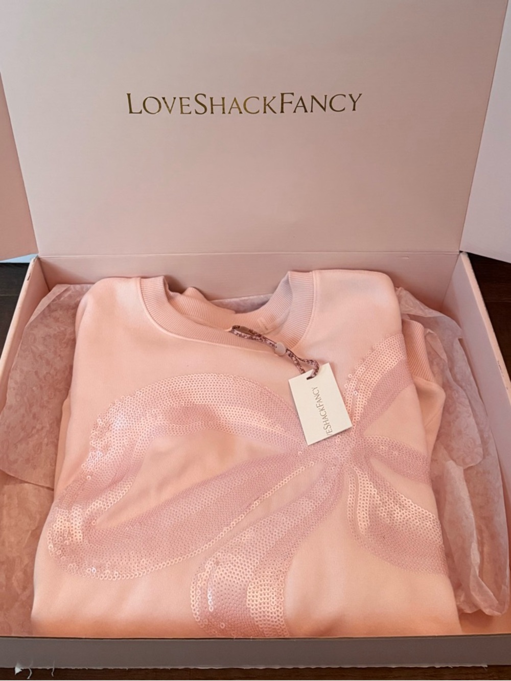 LoveShackFancy Sweatshirt Pink NWT